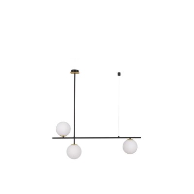 9009295 Висечка светилка GIT Мат црно & песочно златен метал со опално стакло 2xG9 Nova Luce 9009295 Висечка светилка GIT Мат црно & песочно златен метал со опално стакло 2xG9 Nova Luce